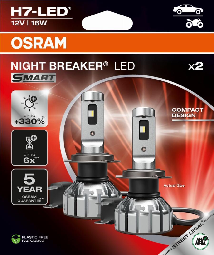 OSRAM 64210DWNBSM-2HB - H7-LED AUTOLAMPAS 16W