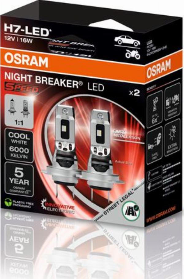 OSRAM 64210DWNBSP-2HB - H7-LED AUTOLAMPAS 16W