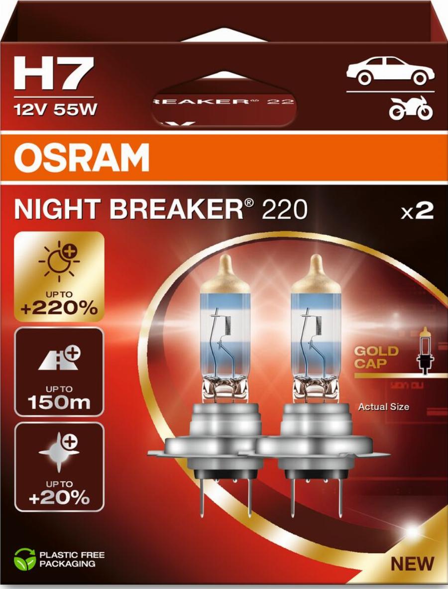 OSRAM 64210NB220-2HB - H7 AUTOLAMPAS 55W
