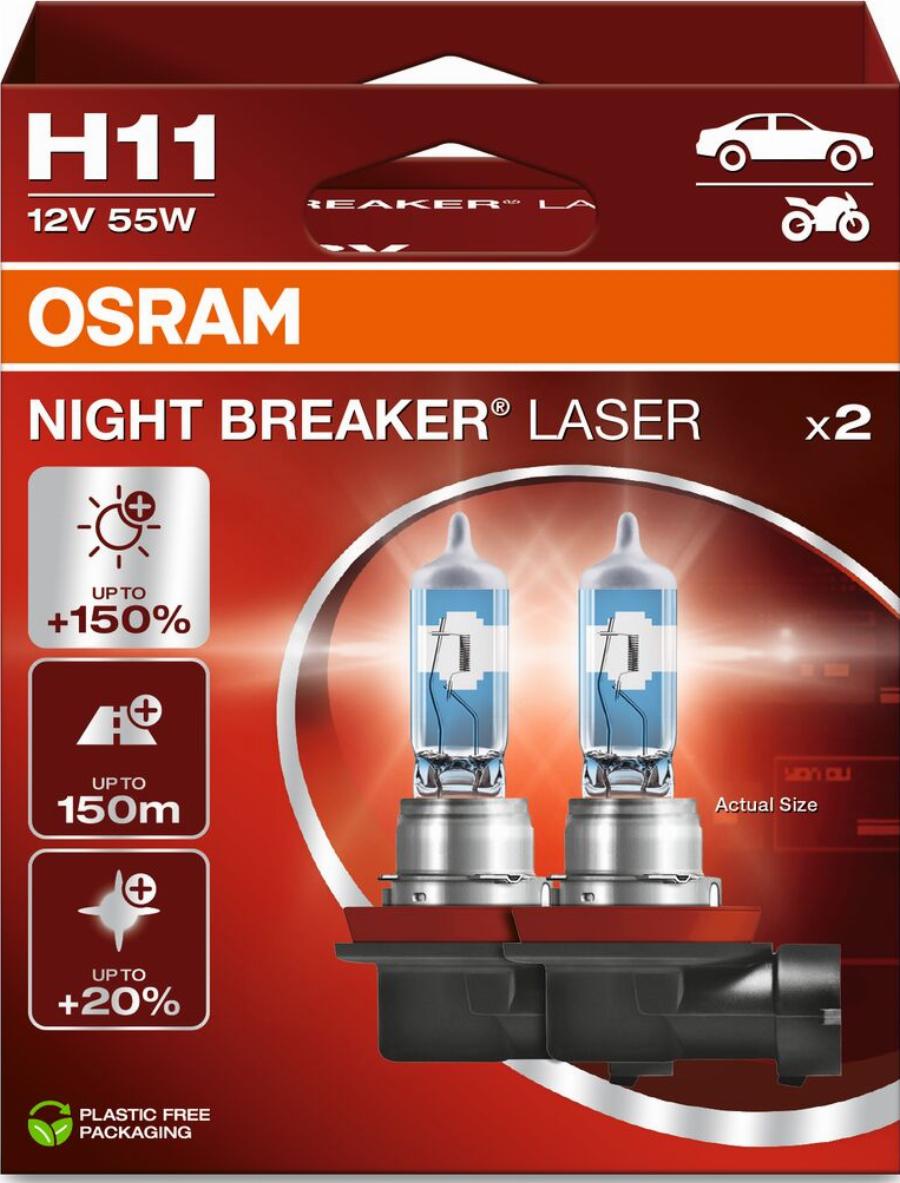 OSRAM 64211NL-2HB - H11 AUTOLAMPAS 55