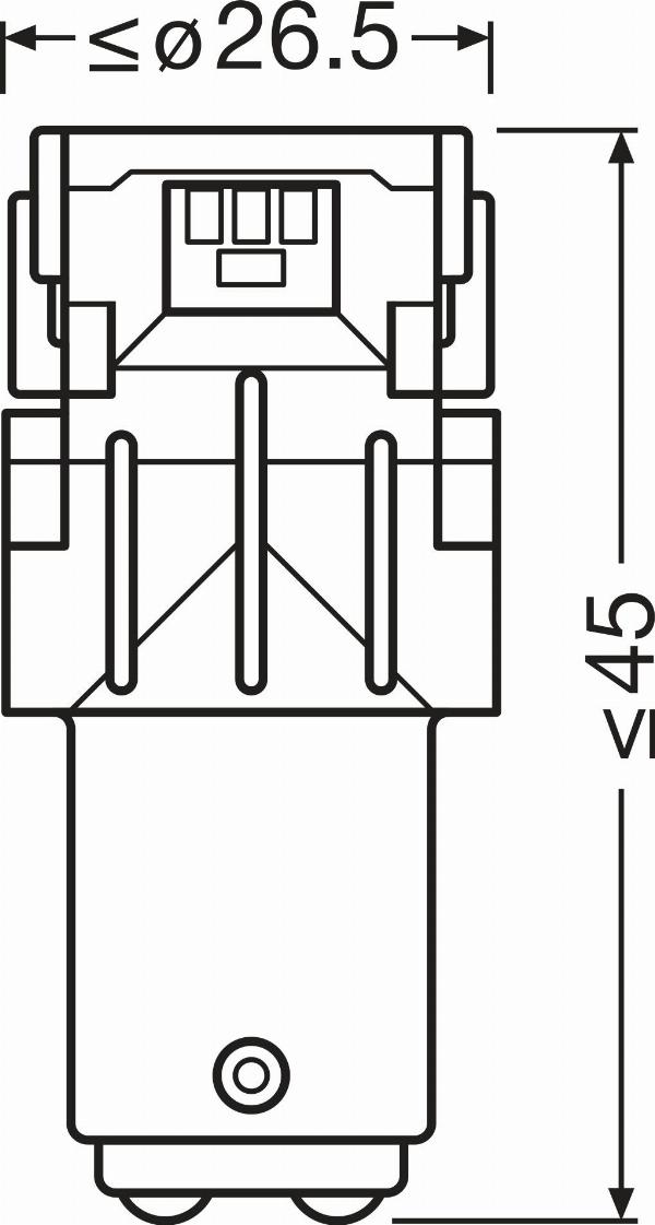 OSRAM 7528DRP-2BL - P21-5W-LED AUTOLAMPAS 12V