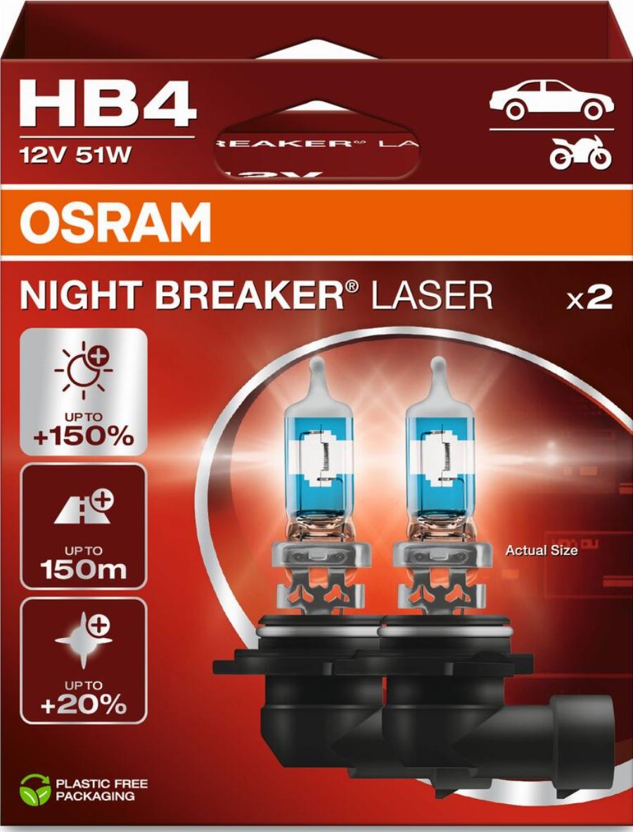 OSRAM 9006NL-2HB - HB4 AUTOLAMPAS 51W