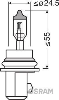 OSRAM 9007 - HB5 AUTOLAMPA 65-55W