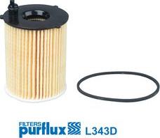Purflux L343D - Eļļas filtrs
