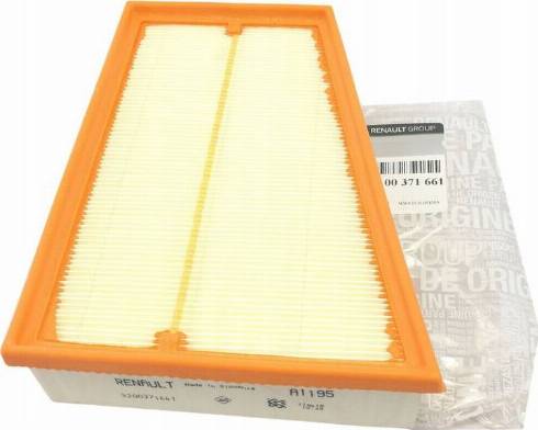 RENAULT 8200371661 - Gaisa filtrs
