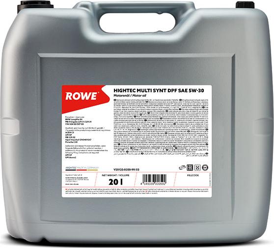 ROWE 20125-0200-99 - Motoreļļa