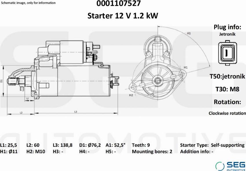 SEG AUTOMOTIVE 0001107527 - Auto Part