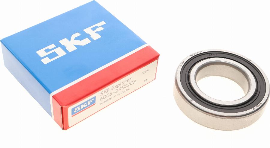 SKF 6006-2RS1/C3 - 30x55x13 GULTNIS 05362