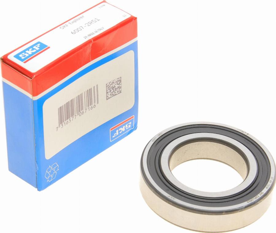 SKF 6007-2RS1 - 35x62x14 GULTNIS 51