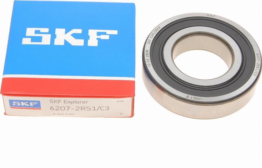 SKF 6207-2RS1/C3 - 35x72x17 GULTNIS 6207