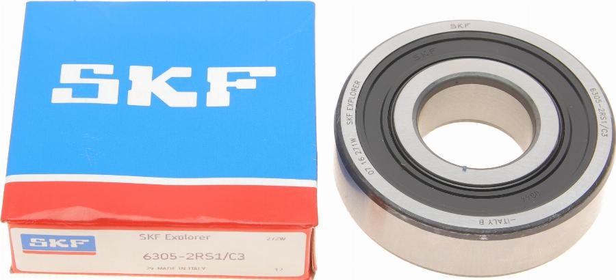 SKF 6305-2RS1/C3 - 25x62x17 GULTNIS 6305