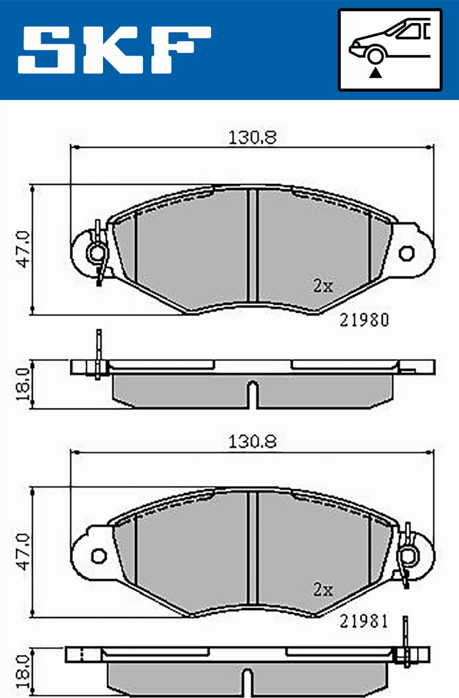 SKF VKBP80212 - Bremžu uzliku kompl