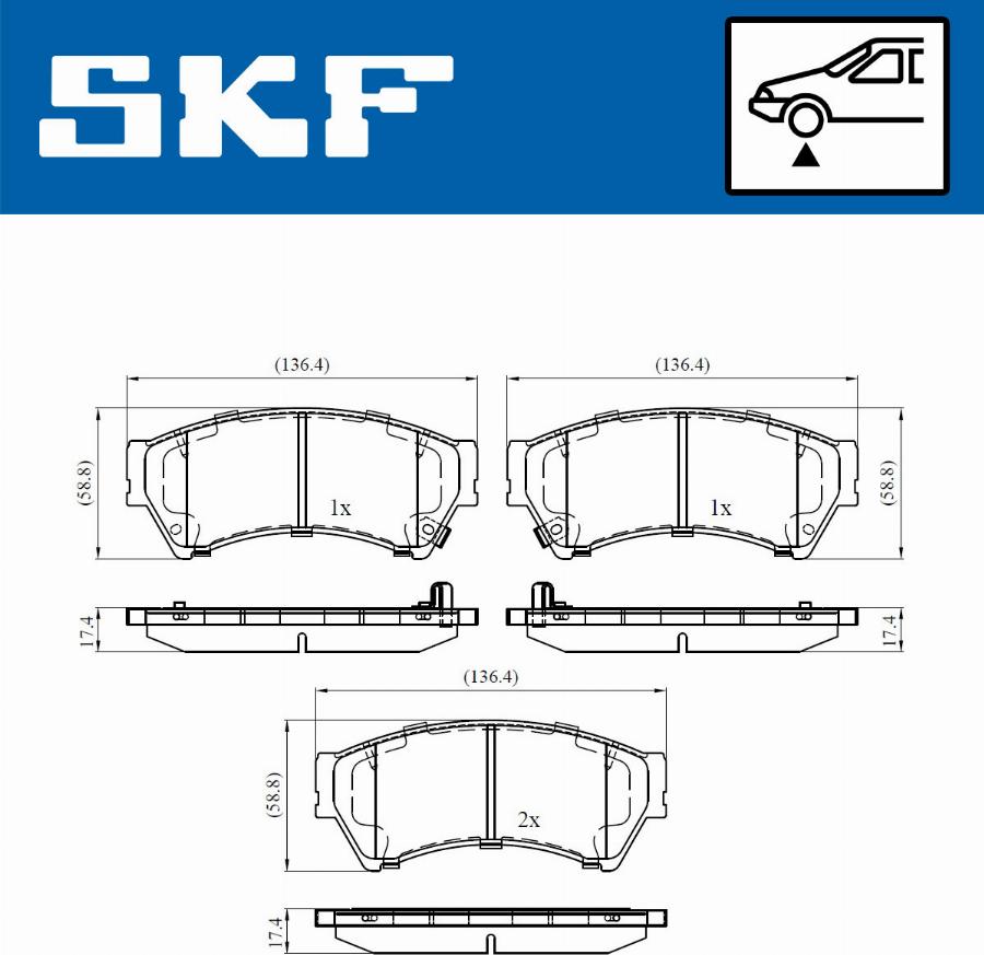 SKF VKBP80410A - Bremžu uzliku kompl