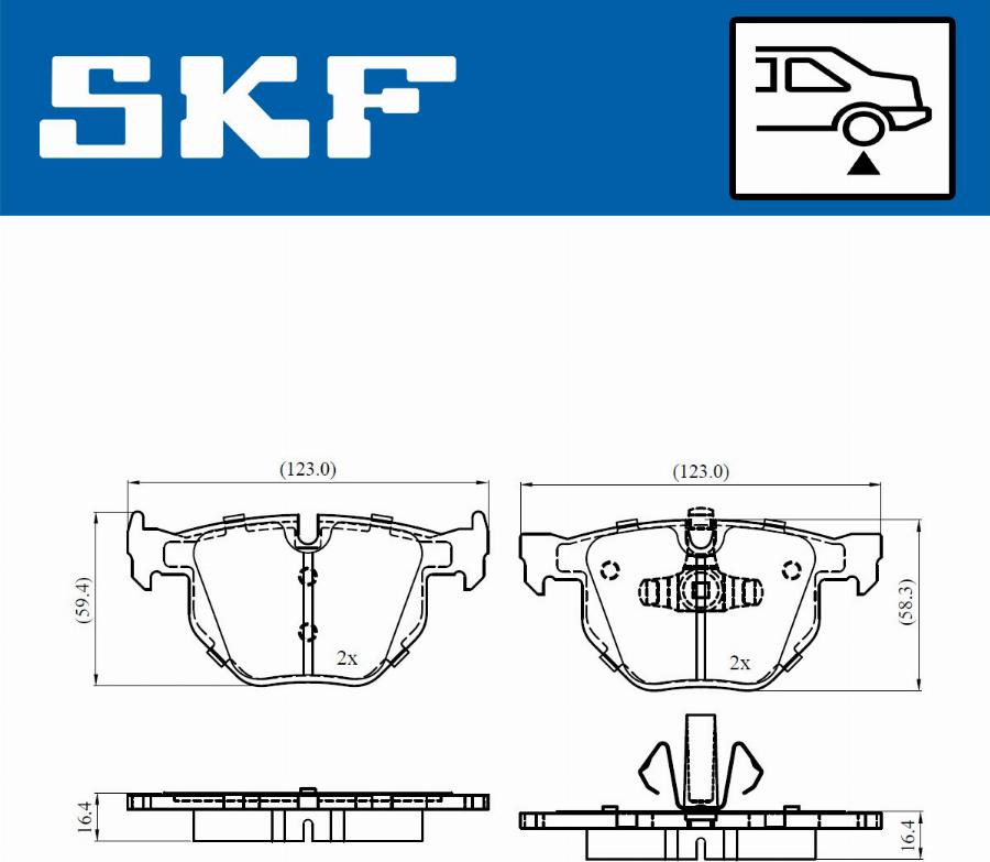 SKF VKBP90372 - Bremžu uzliku kompl