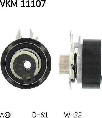 SKF VKM 11107 - Spriegotājrullītis, Gāzu