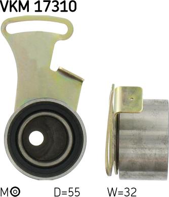 SKF VKM 17310 - Spriegotājrullītis, Gāzu
