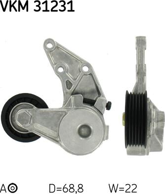 SKF VKM 31231 - Siksnas spriegotājs
