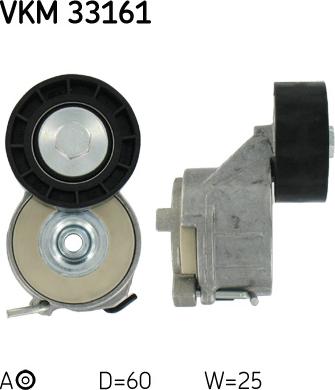 SKF VKM33161 - Siksnas spriegotājs, Ķīļsiksna
