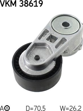SKF VKM38619 - Siksnas spriegotājs, Ķīļsiksna