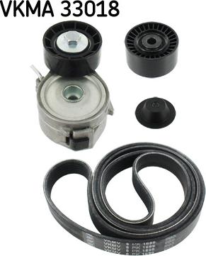 SKF VKMA 33018 - Ķīļrievu siksnu