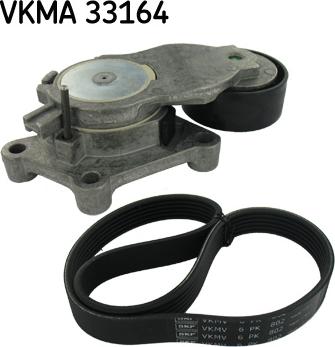 SKF VKMA33164 - Ķīļrievu siksnu komplekts