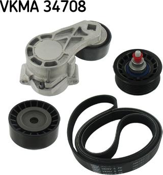SKF VKMA 34708 - Ķīļrievu siksnu