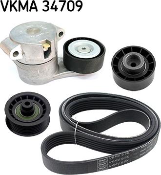 SKF VKMA 34709 - Ķīļrievu siksnu