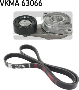 SKF VKMA63066 - Ķīļrievu siksnu komplekts