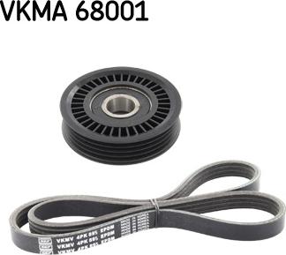 SKF VKMA68001 - Ķīļrievu siksnu komplekts