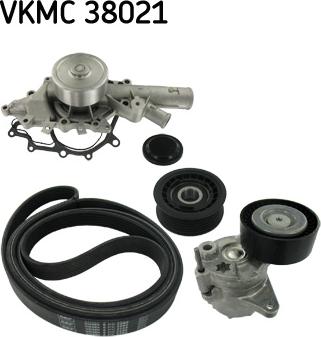 SKF VKMC38021 - Ūdenssūknis + ķīļrievu