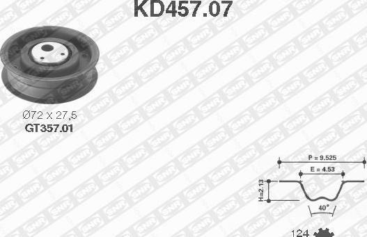 SNR KD457.07 - Zobsiksnas komplekts