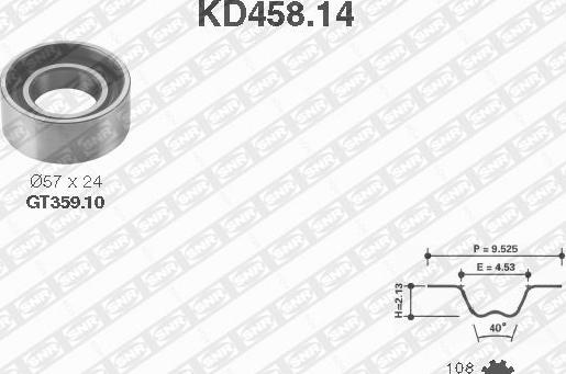 SNR KD458.14 - Zobsiksnas komplekts