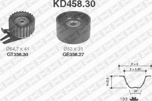 SNR KD458.30 - Zobsiksnas komplekts