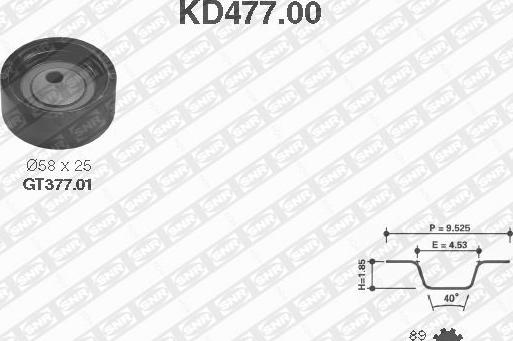 SNR KD477.00 - Zobsiksnas komplekts