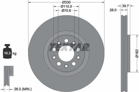 Textar 92351103 - Auto Part