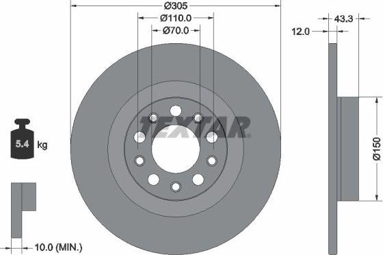 Textar 92351003 - Auto Part