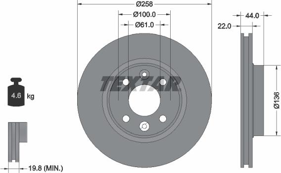 Textar 92255203 - Auto Part
