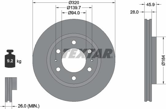 Textar 92353203 - Auto Part