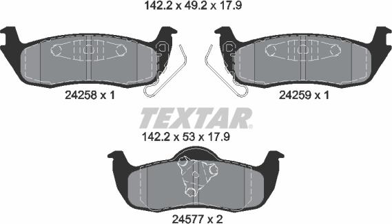 Textar 2425801 - Auto Part