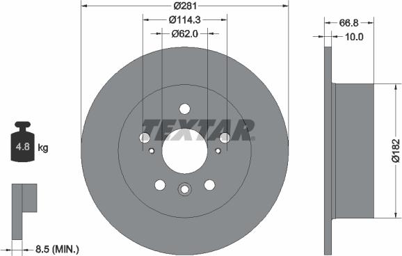 Textar 92257803 - Auto Part
