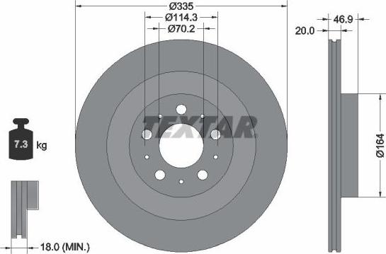 Textar 92352403 - Auto Part