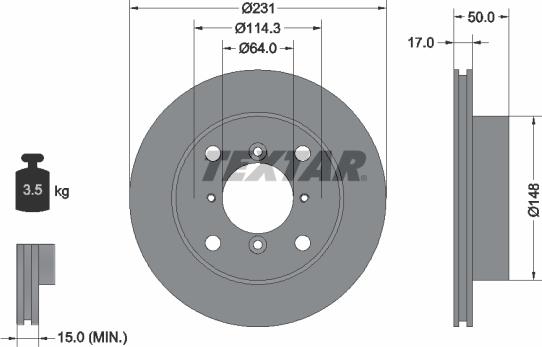 Textar 92069003 - Auto Part