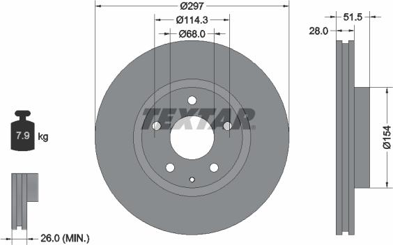 Textar 92257405 - Auto Part