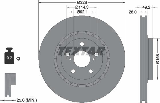 Textar 92259405 - Auto Part