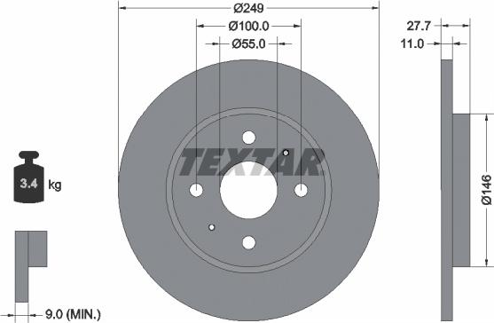 Textar 92354903 - Auto Part