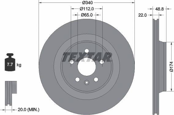 Textar 92355003 - Auto Part