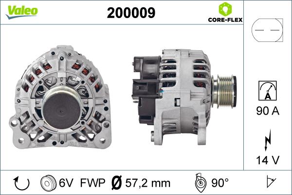 VALEO 200009 - ĢENERATORS 200009