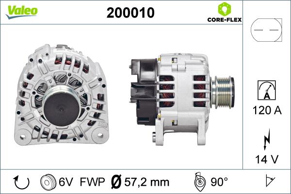VALEO 200010 - ĢENERATORS Core-Flex Re
