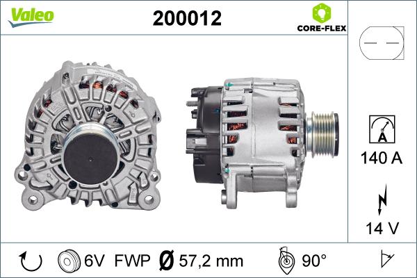 VALEO 200012 - ĢENERATORS Core Flex