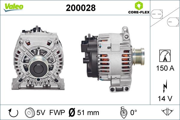 VALEO 200028 - ĢENERATORS Core Flex
